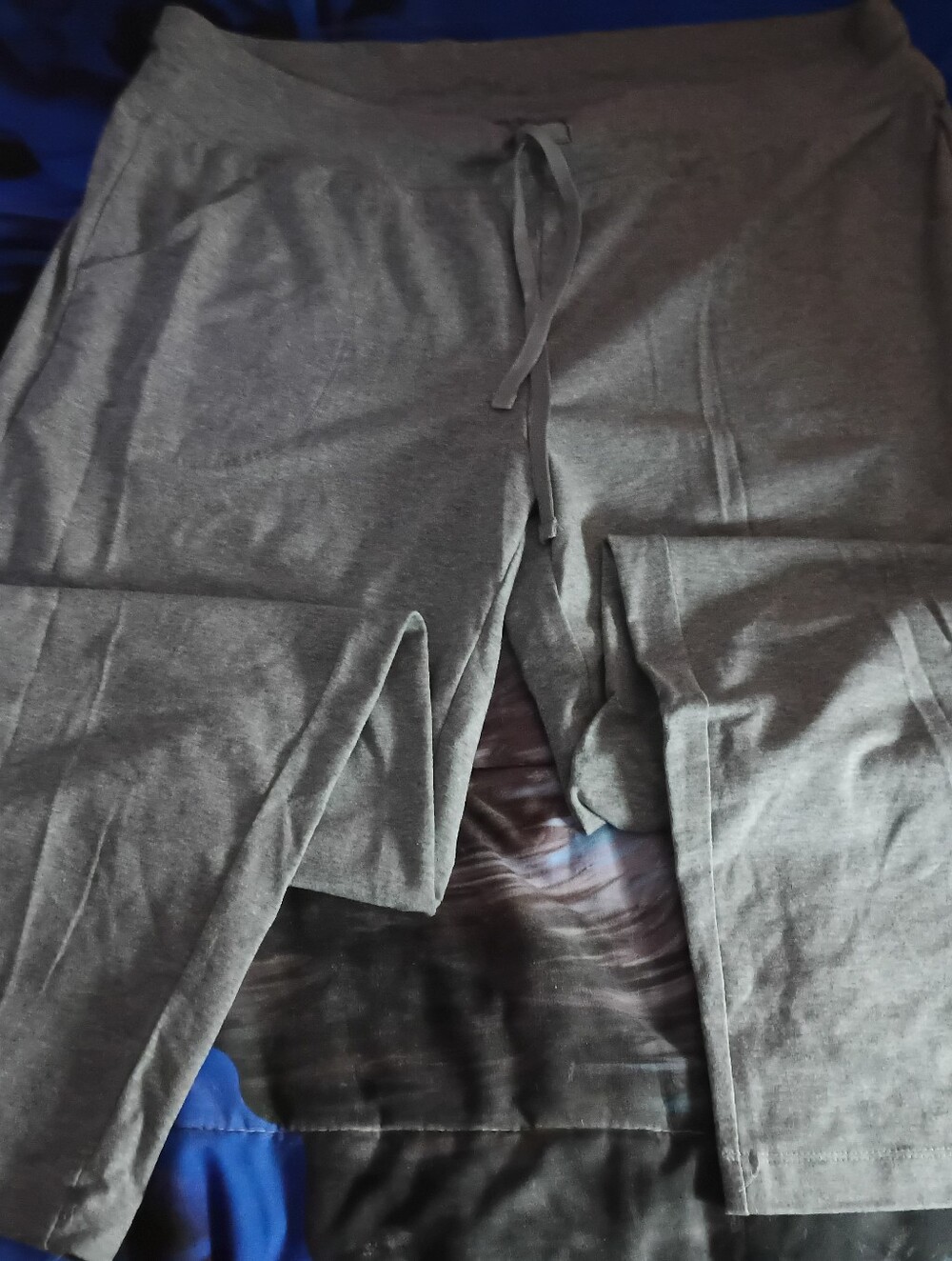 Gray Woman's Drawstring Lounge Pants